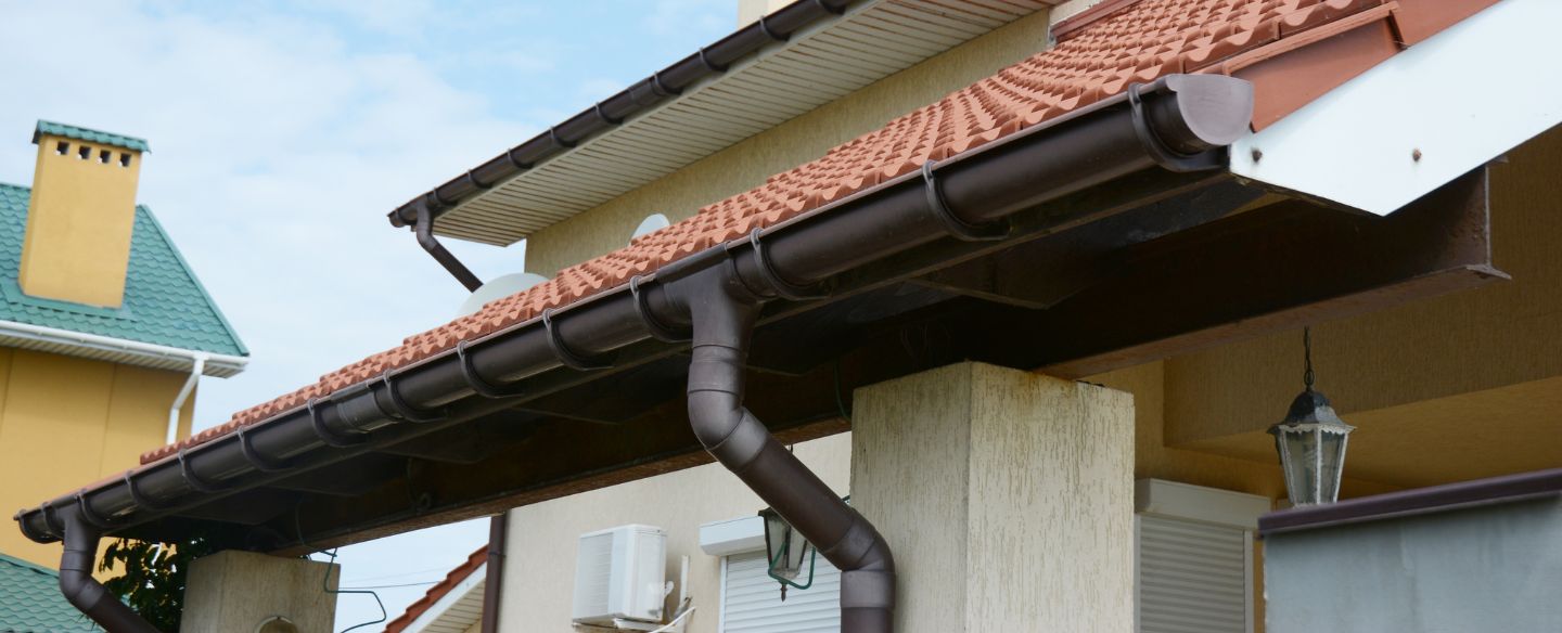 residential house exterior with roof and copper rain gutter yorktown heights ny